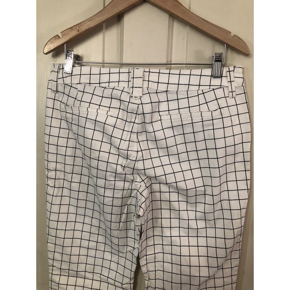 NYDJ Not Your Daughters Windowpane Grid Twill Ankle Pants Black White Size 10 - Picture 8 of 13